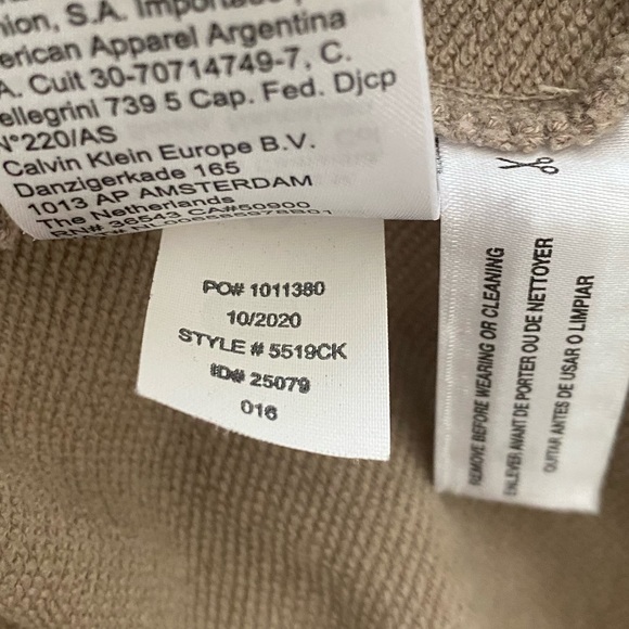 Calvin Klein - Pullover Hoodie with Logo Piping in Khaki - Size : S - Picture 6 of 6